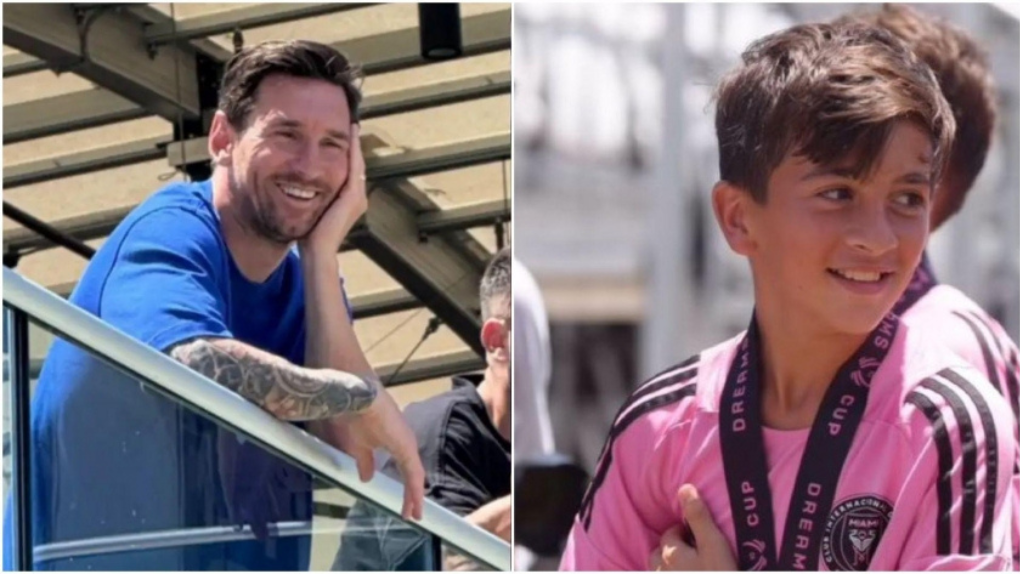 Nụ cười người cha: Messi hạnh phúc tột cùng khi chứng kiến con chiến thắng